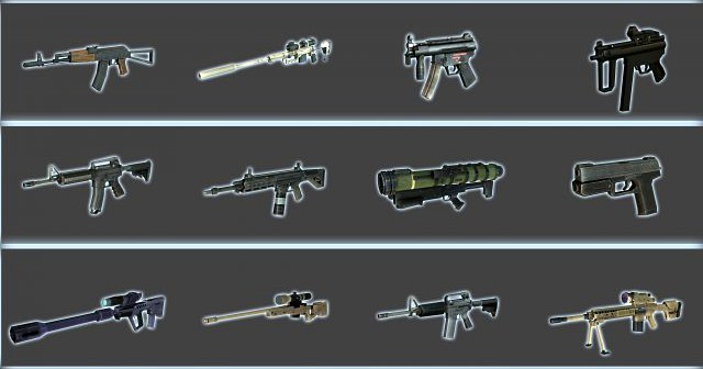 Soviet weapons pack contains 12 3D Model