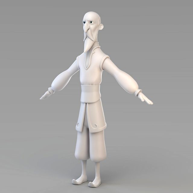 cartoon old wizard