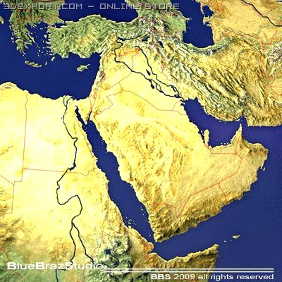 Middle East 3D Model