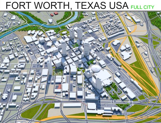 fort worth city texas 80km