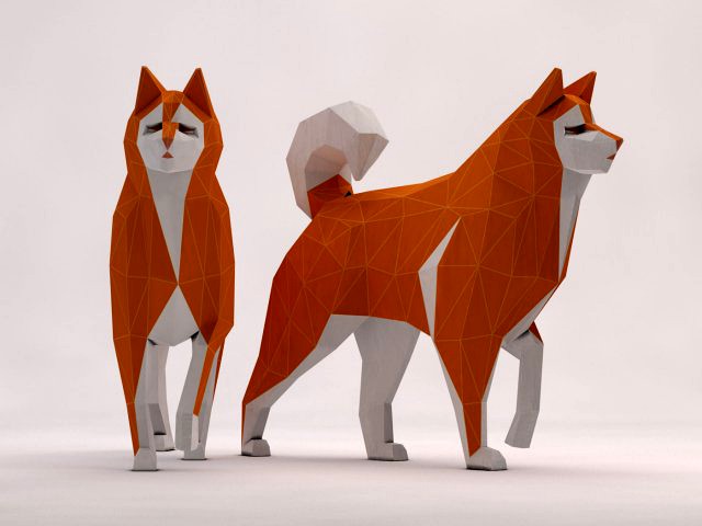 origami---dog walking