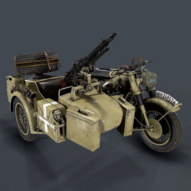 german motorcycle with sidecar ww2