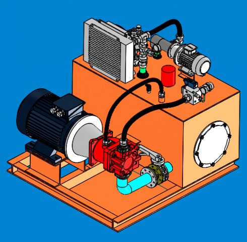 design model of 800t hydraulic pump station