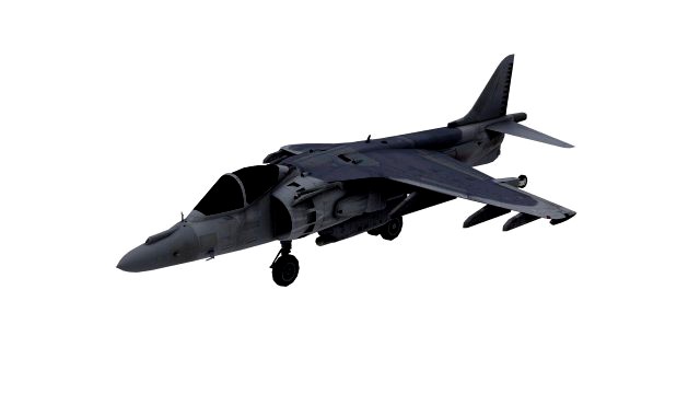 lowpoly mcdonnell douglas av-8b aircraft model low-poly