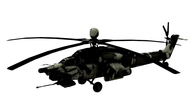 lowpoly mi-28 helicopter low-poly