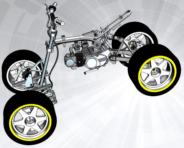 four wheel cross country motorcycle frame