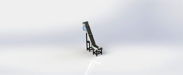 angled belt elevator conveyor