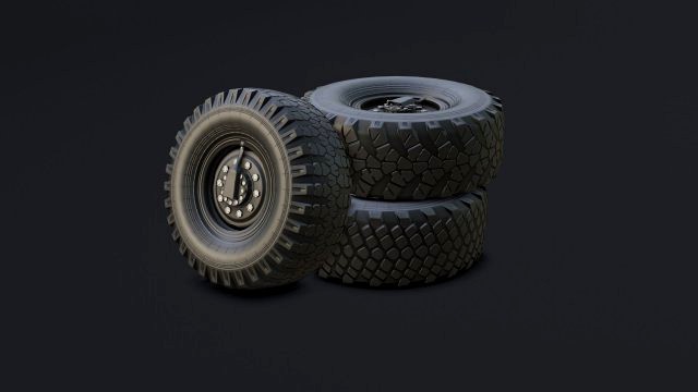 off-road wheel and three types of tires assembly for trucks kamaz ural 43202-