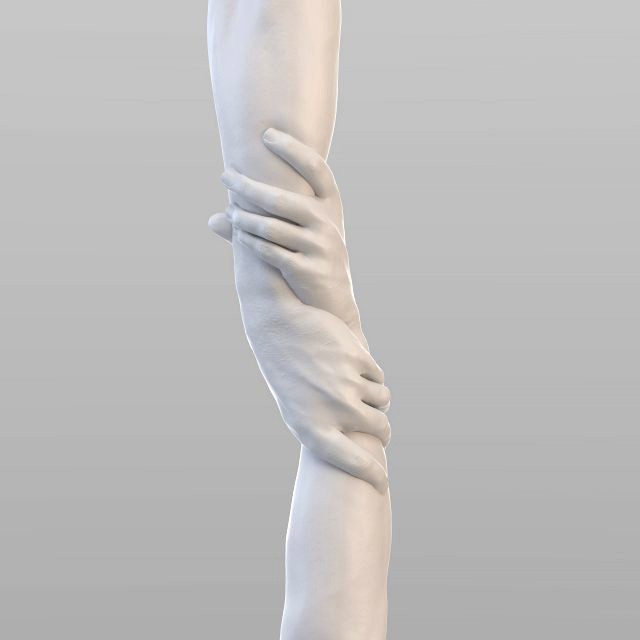 realistic grabbed hands