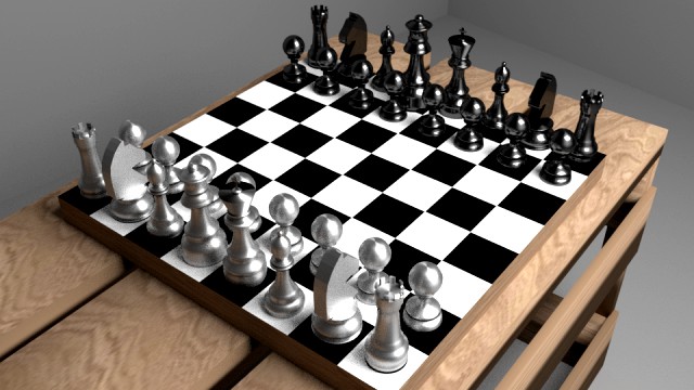 chess in blender fbx and obj