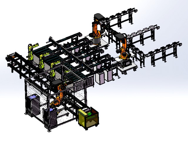 design of battery cell double speed chain machining line