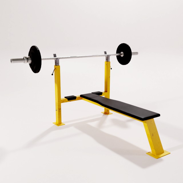 bench with a barbell