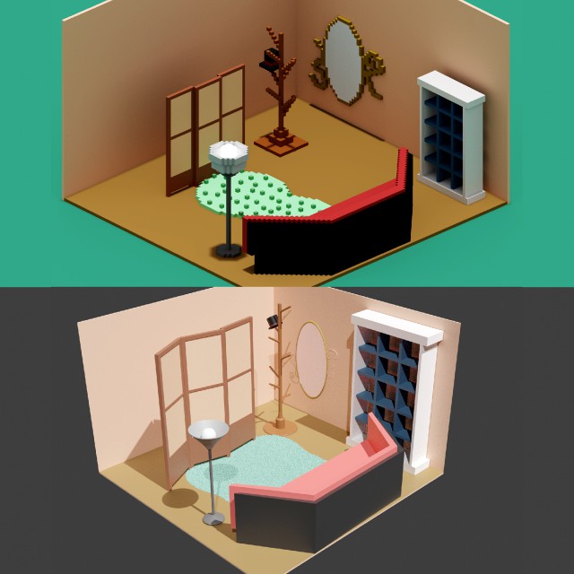 room assets and voxel version