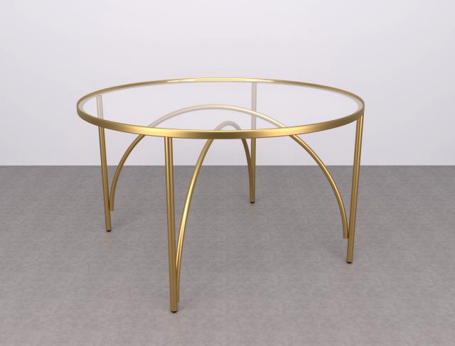 giovanna glass and brass coffee table