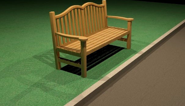 Garden Bench 3D Model