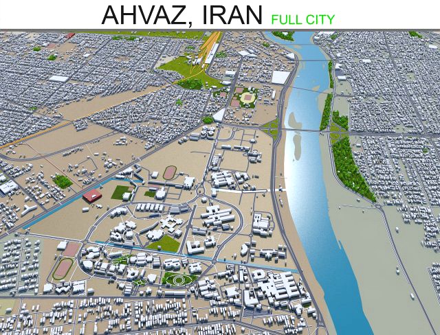 ahvaz city iran 50km