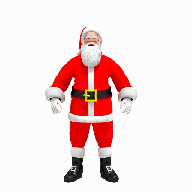 santa clause rigged low poly