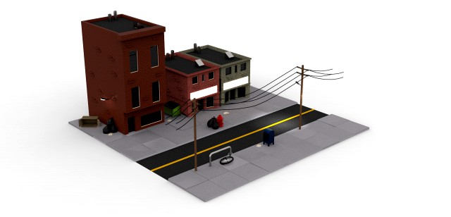 lowpolystreetmodel