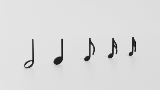 cartoon musical notes pack 01