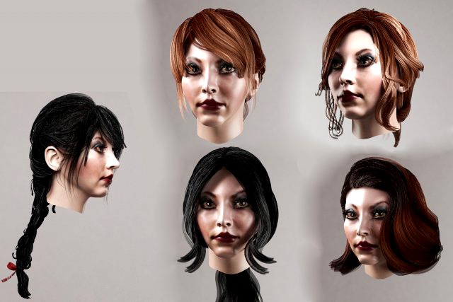 set woman hairstyle 5 types