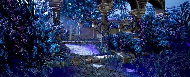 hand painted fantasy garden assets