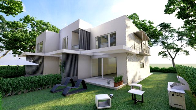 contemporary villa 3-units