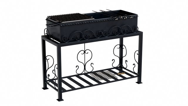 barbecue grill for skewers and grates