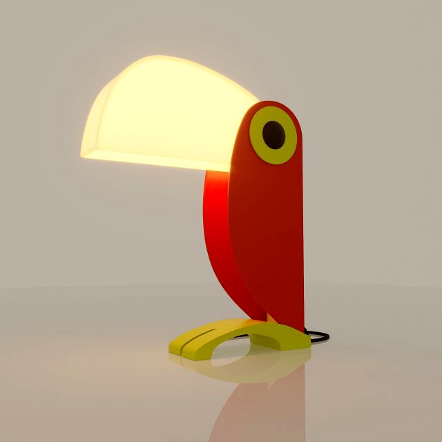 toucan lamp by oldtimer ferrari 1960s
