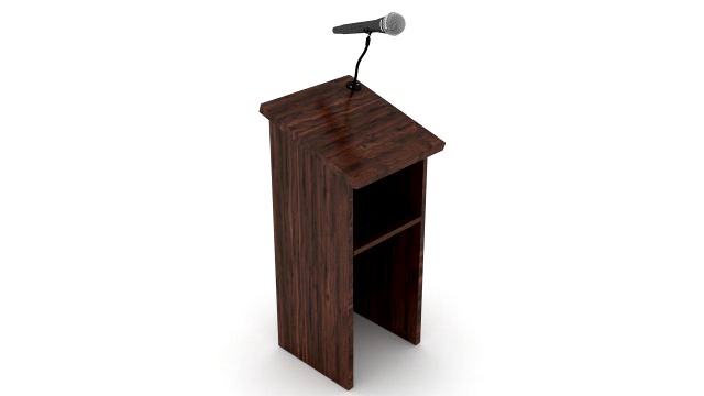 podium with microphone