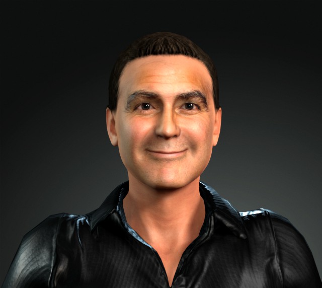 singing men george clooney 3d character design ready for animation