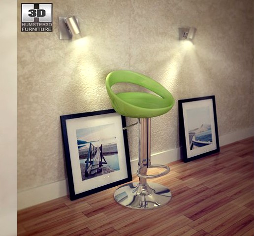 Zuo Tickle Barstool 3D Model