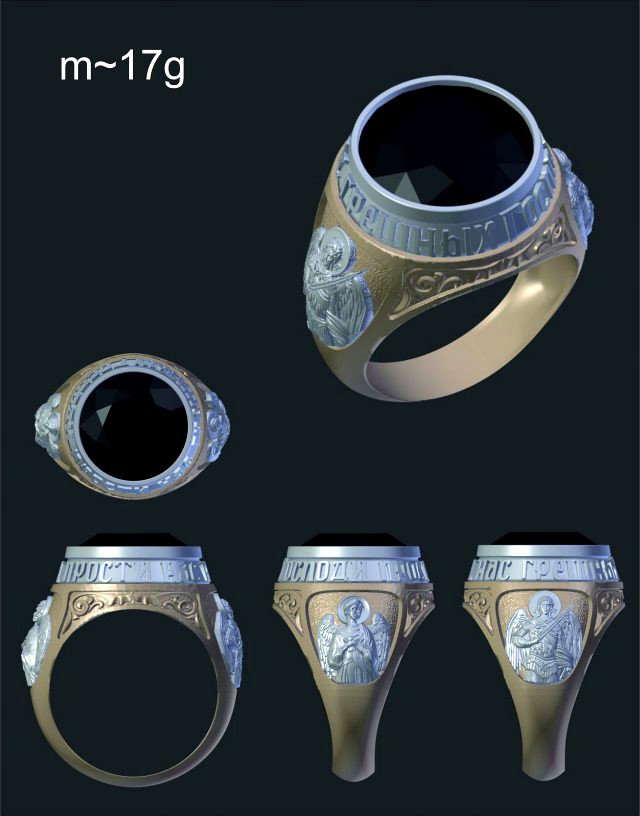 men ring with big gem