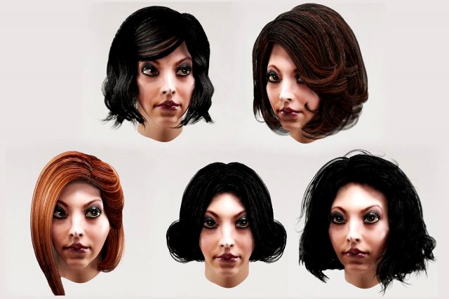 set woman hairstyle 5 types