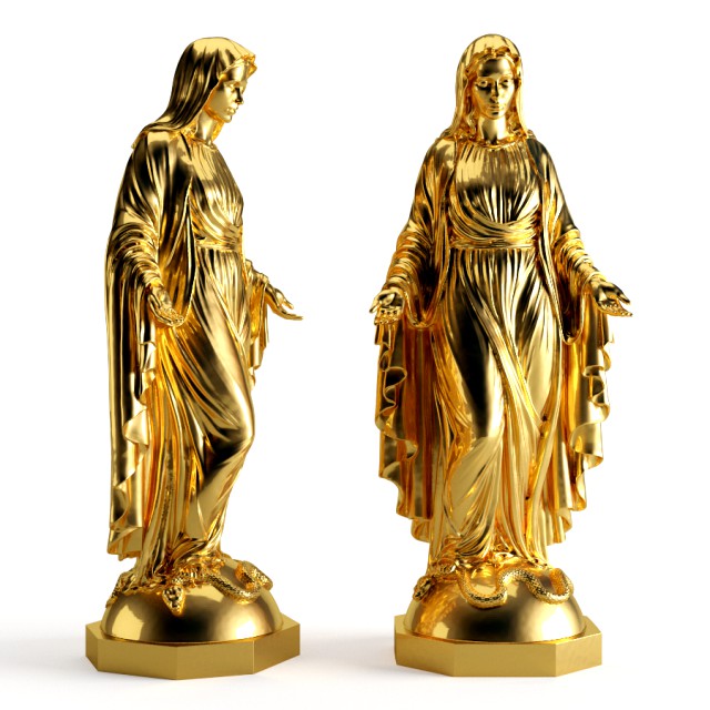 virgin mary statue 3d