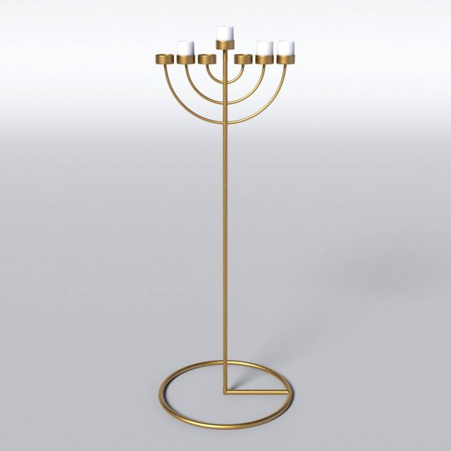 copper menorah 7 candles