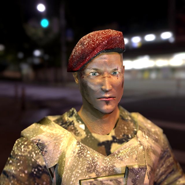 low poly soldier
