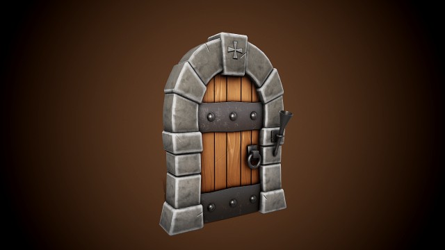 stylized castle door - tutorial included