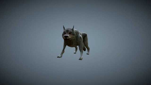 wolf low poly