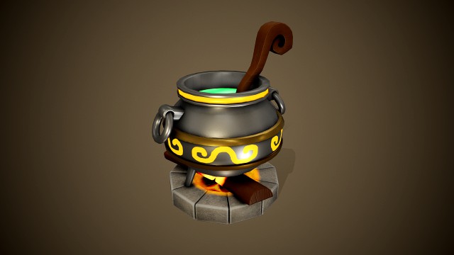 stylized cauldron - tutorial included
