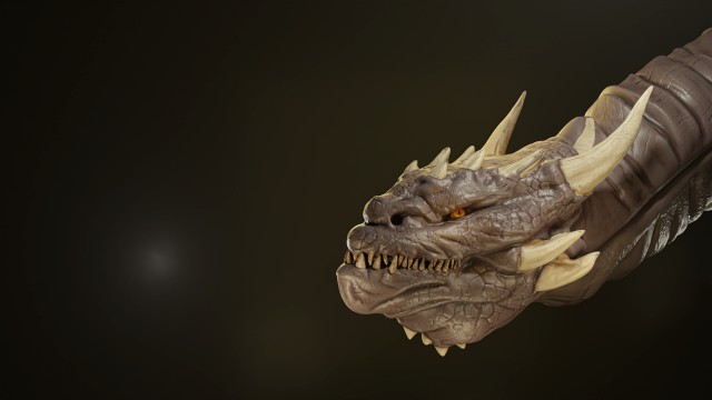 dragon head bust