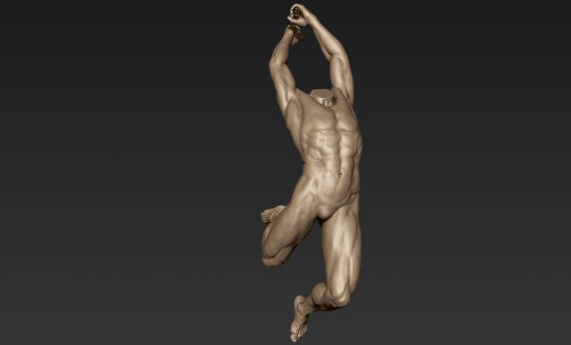 male full body sculpt pose 3