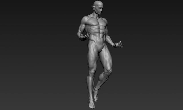 male full body sculpt pose 1