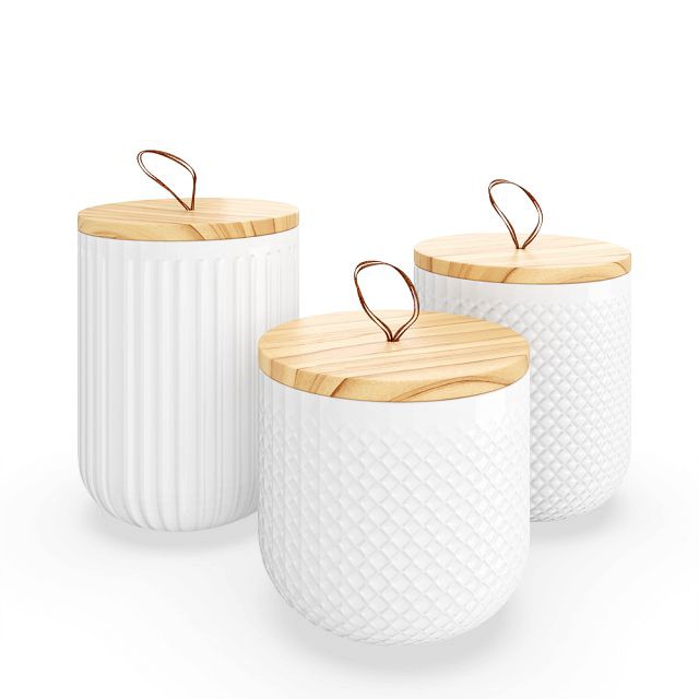 textured kitchen canisters