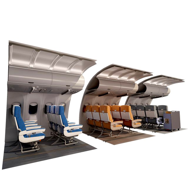 Airplane interior parts 3 color