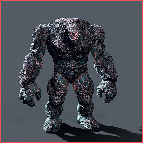 Elemental Golem - Lava Blue -