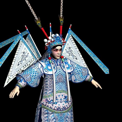 Chinese Peking opera characters men and women