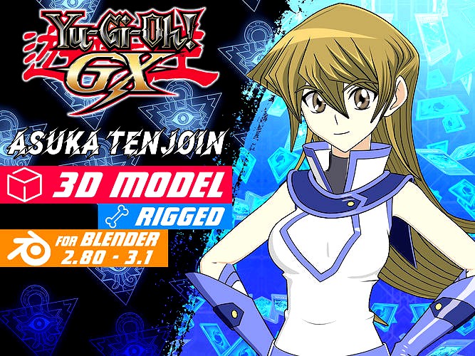 Asuka Tenjoin Alexis Rhodes - Yu-Gi-Oh GX Anime - 3D MODEL