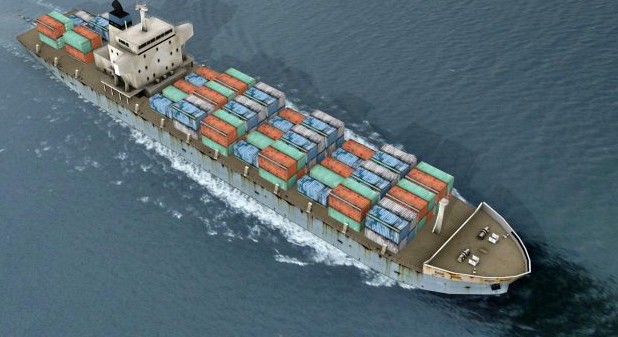 Cargo Container Ship 3D Model