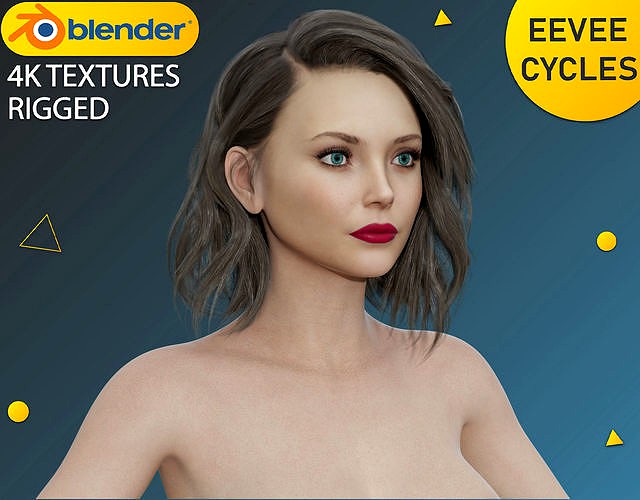 Realistic Advanced Female Character 43 - Rigged - 4K Textures