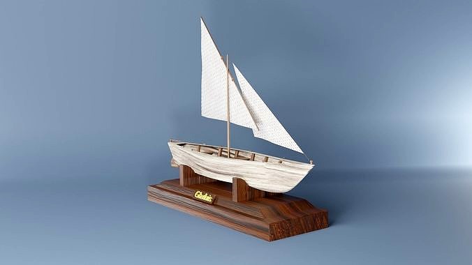 Wooden boat for decoration